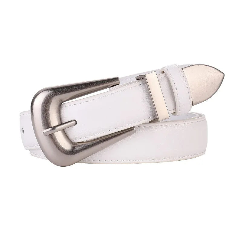 Cinto Feminino Bordô com Fivela Dourada