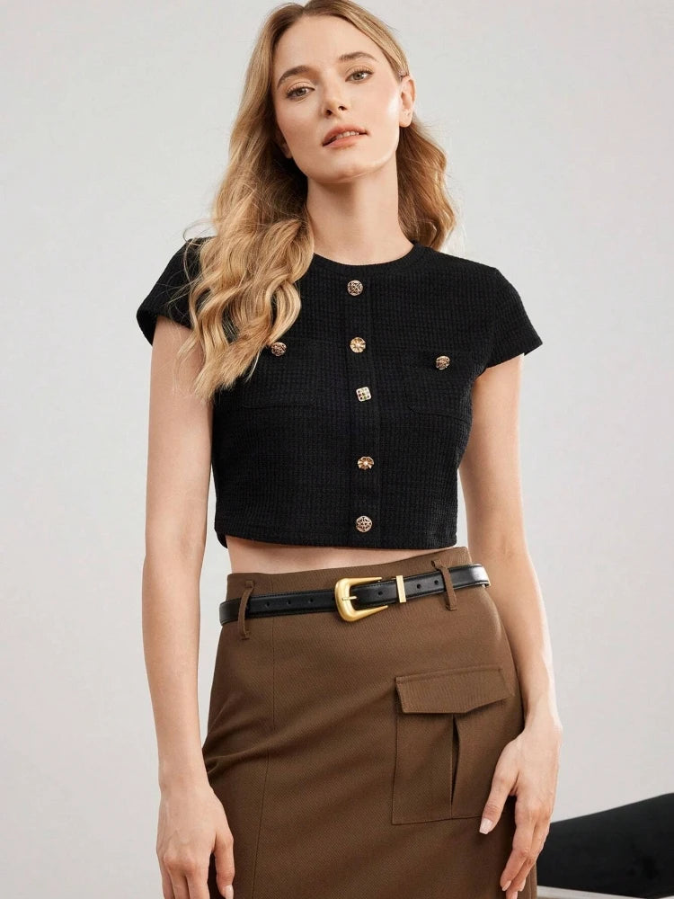 Cinto Feminino Bordô com Fivela Dourada