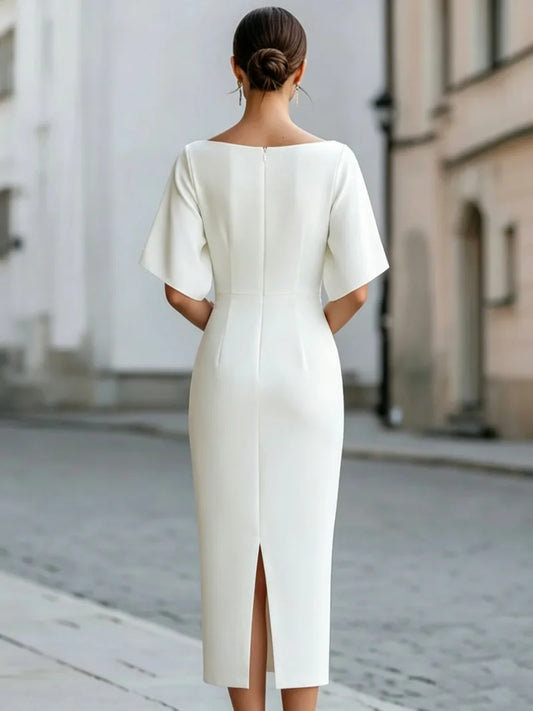 Vestido Midi Executive de Corte Lápis